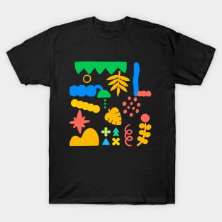 Abstract patterns of primary colors, patterns that embody nature T-Shirt